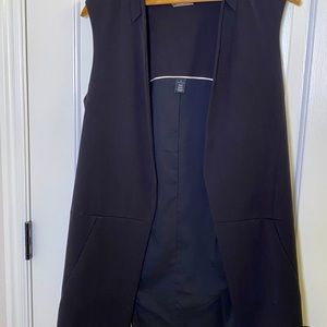 WHBM Black open-front  vest. Only worn a few times. Excellent condition